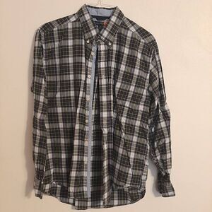 Tommy Hilfiger large plaid long sleeve button shirt
